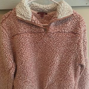 Women's Pink Sherpa Sweatshirt Medium (Pre-Owned)